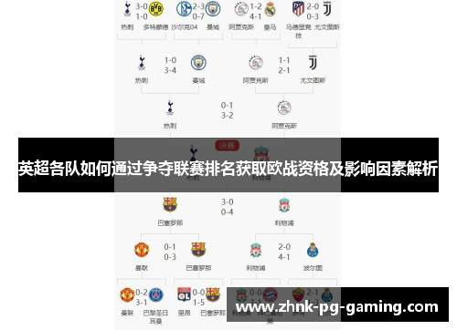 英超各队如何通过争夺联赛排名获取欧战资格及影响因素解析 英超各队如何通过争夺联赛排名获取欧战资格及影响因素解析