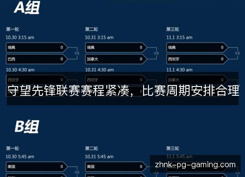 守望先锋联赛赛程紧凑,比赛周期安排合理 守望先锋联赛赛程紧凑,比赛周期安排合理